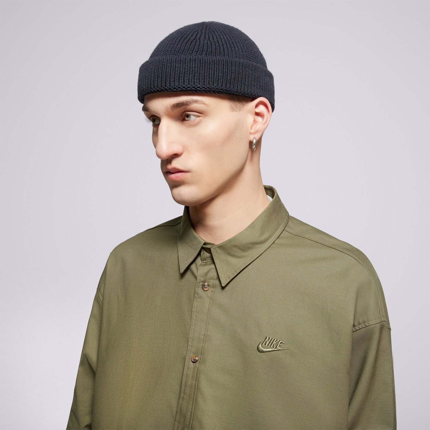 NIKE РИЗА M NK CLUB LS OXFORD OS hm9590-222 цвят каки