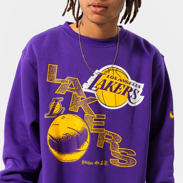 Мъжки суичър NIKE СУИТЧЪР LAL M NK CREW FLC CTS TEAM NBA dh9438-504 цвят виолетов