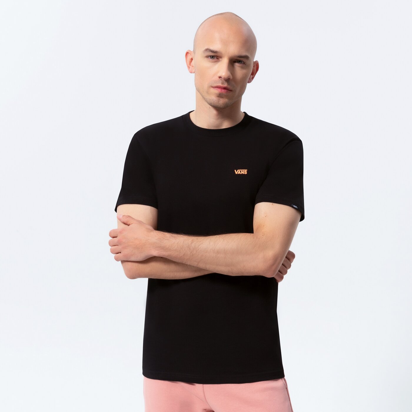 Мъжка тениска VANS ТЕНИСКА MN LEFT CHEST LOGO TEE BLACK/MELON vn0a3czez101 цвят черен
