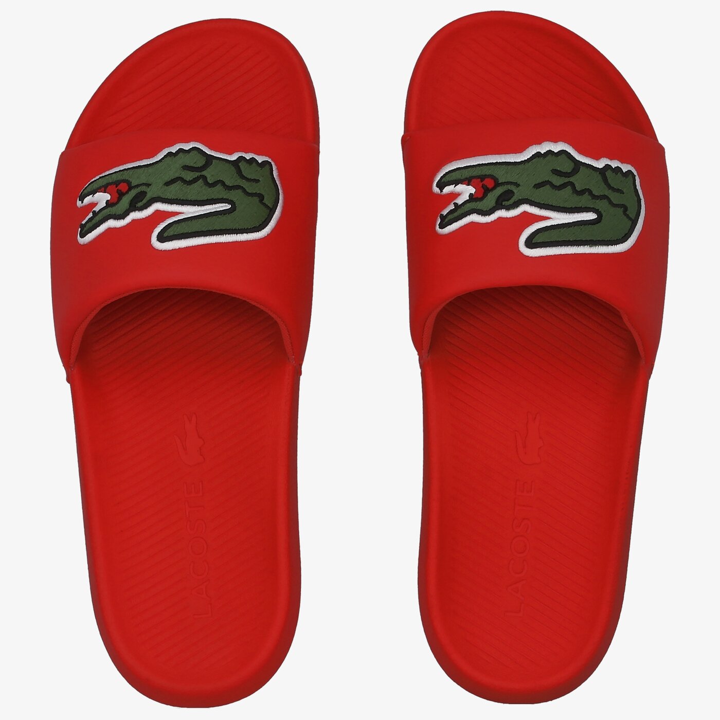 Мъжки чехли и сандали LACOSTE CROCO SLIDE 120 2 US 739cma0062abw цвят червен