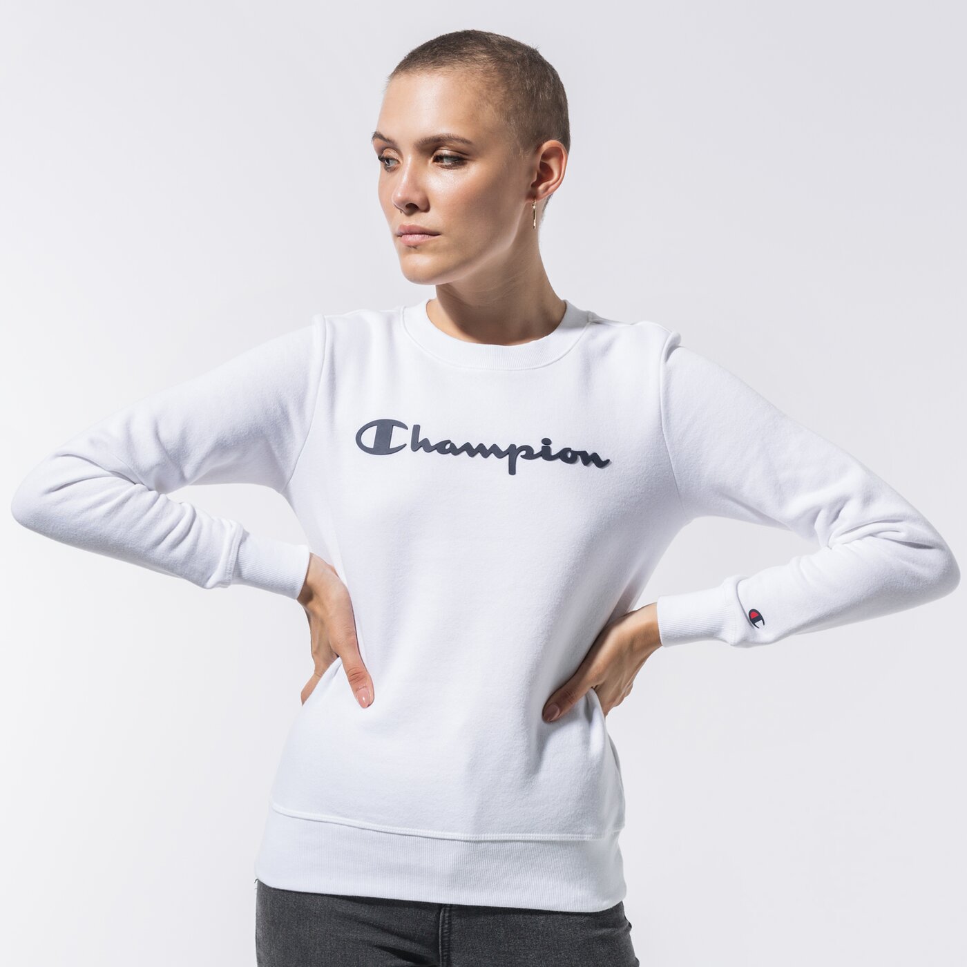 Дамски суичър CHAMPION СУИТЧЪР CREWNECK SWEATSHIRT 113210ww001 цвят бял
