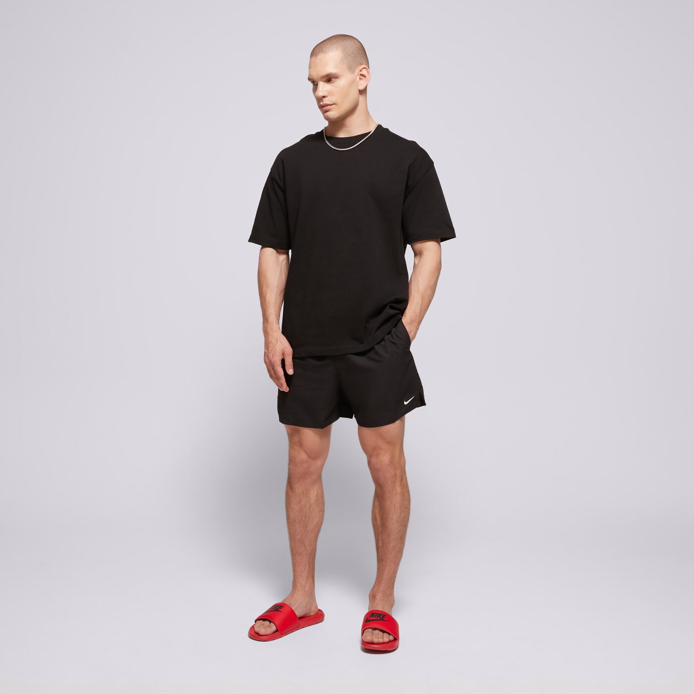 Мъжки къси панталони NIKE SWIM ШОРТИ ESSENTIAL 5" nessa560001 цвят черен