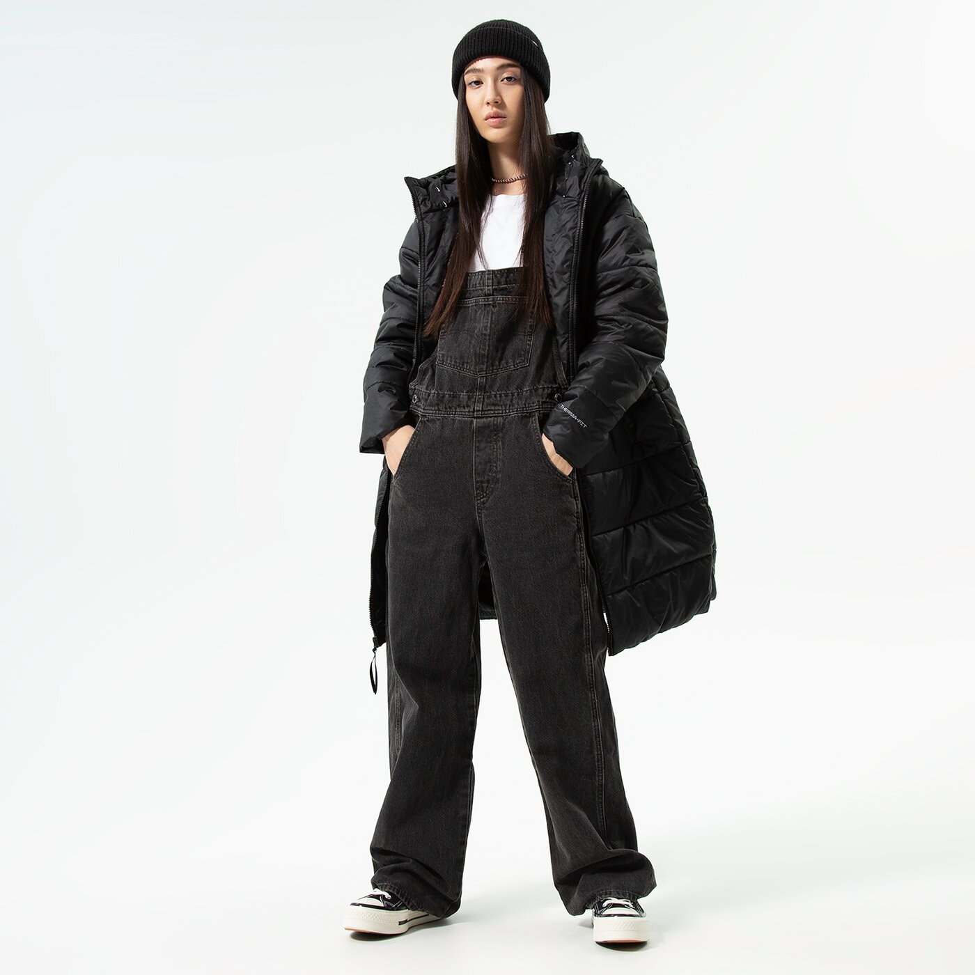 Дамски панталони LEVI'S ПАНТАЛОНИ SILVERTAB OVERALL T3 a3520-0000 цвят черен