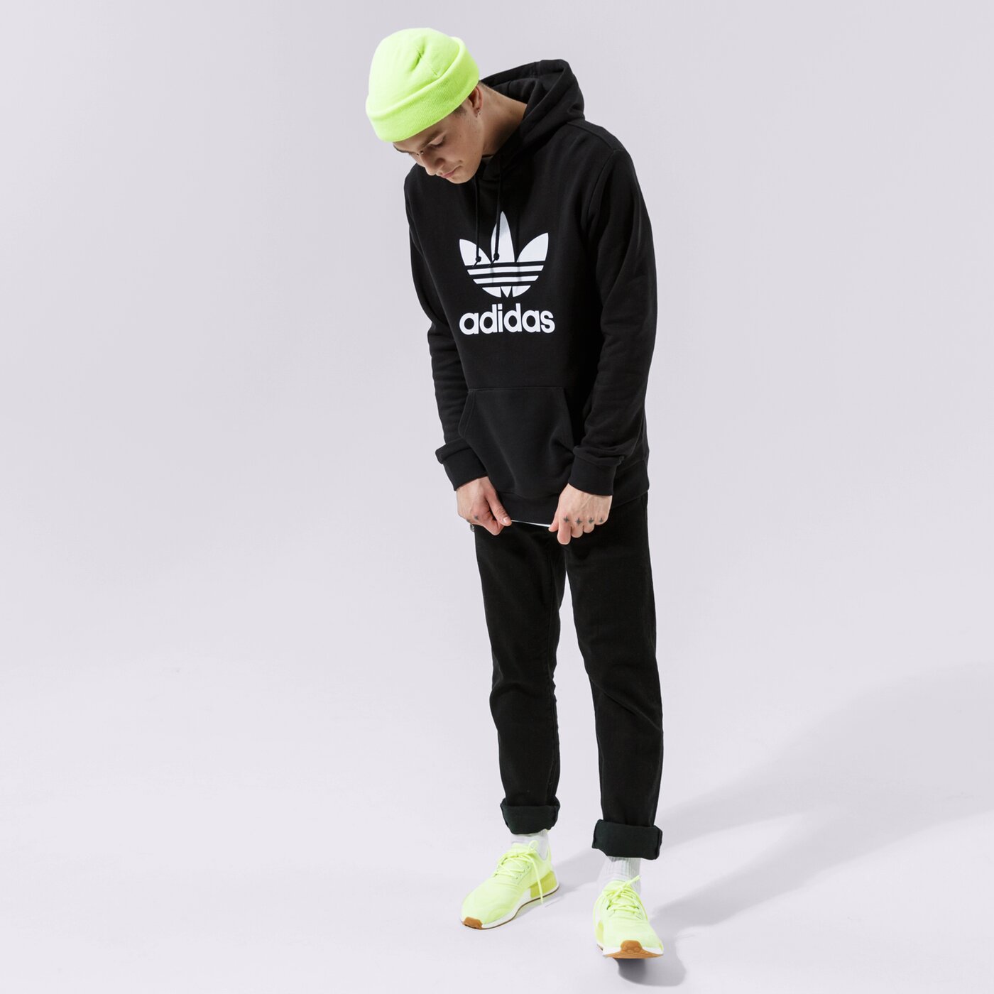 Мъжки суичър ADIDAS СУИТЧЪР С КАЧУЛКА TREFOIL HOODY h06667 цвят черен