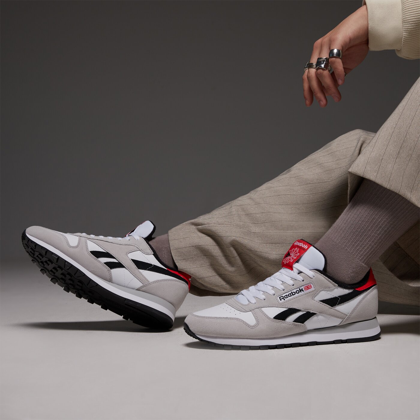 Мъжки маратонки REEBOK CLASSIC LEATHER 100209513 цвят бял