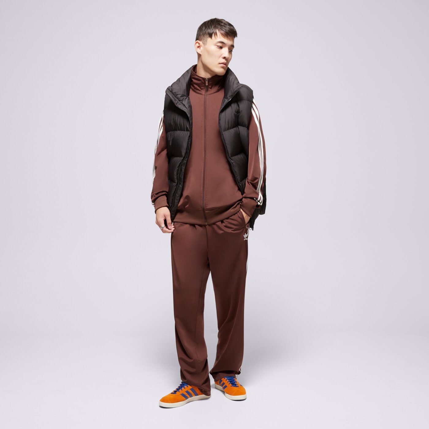 Мъжки суичър ADIDAS СУИТЧЪР СЪС ЗАКОПЧАВАНЕ FIREBIRD TT ka0459 цвят кафяв