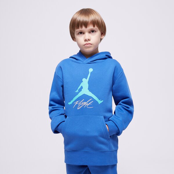 Детски суичър JORDAN СУИТЧЪР С КАЧУЛКА JDN JUMPMAN BASELINE PO BOY 95d277-u5h цвят син