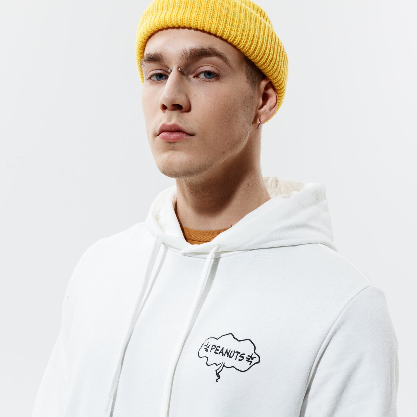 Мъжки суичър ELEMENT СУИТЧЪР С КАЧУЛКА PEANUTS SLIDE HOOD w1hob2elp111 цвят сив