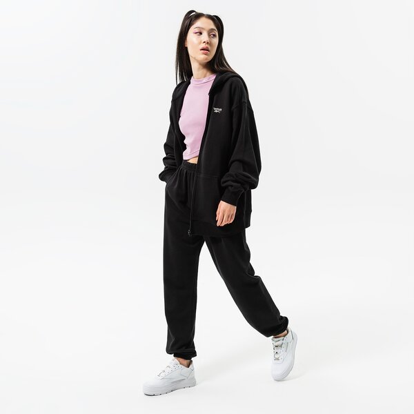 Дамски суичър REEBOK СУИТЧЪР С КАЧУЛКА CL AE LONG FZ HOODIE hh9735 цвят черен
