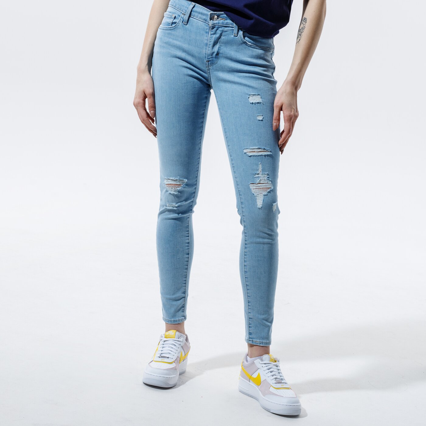 Дамски панталони LEVI'S ПАНТАЛОНИ 710 SUPER SKINNY 17778-0427 цвят син
