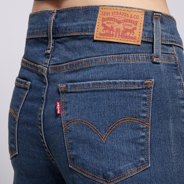 Дамски панталони LEVI'S ПАНТАЛОНИ 318 SHAPING WIDE LEG 001pz-0001 цвят син