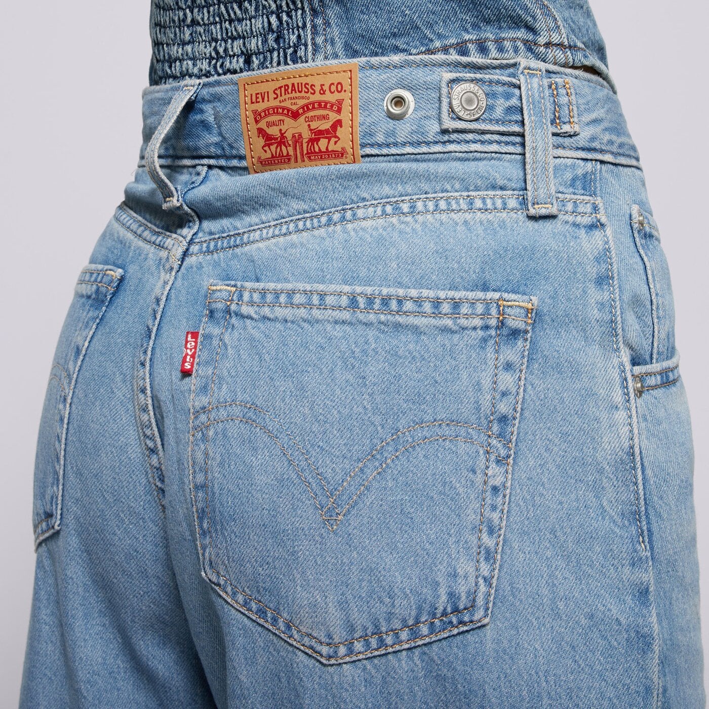 Дамски панталони LEVI'S ПАНТАЛОНИ CINCH BAGGY 001up-0000 цвят син