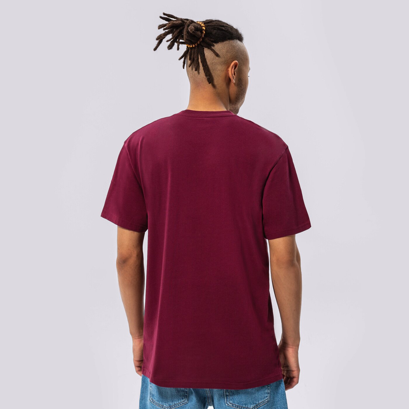 Мъжка тениска VANS ТЕНИСКА MN LEFT CHEST LOGO TEE BURGUNDY vn0a3czebrg1 цвят бордо
