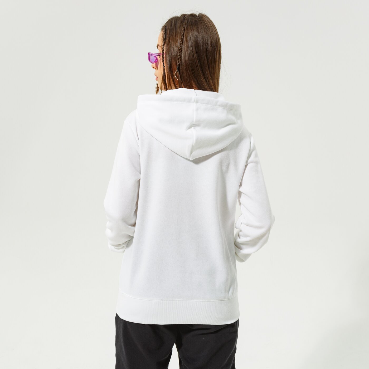 Дамски суичър CHAMPION СУИТЧЪР С КАЧУЛКА HOODED SWEATSHIRT 114859ww001 цвят бял