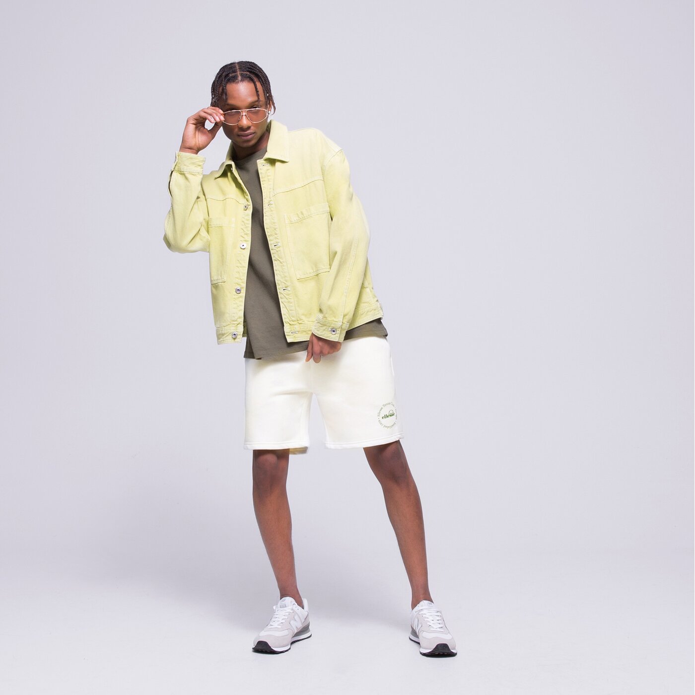 Мъжки къси панталони ELLESSE ШОРТИ FONTANSA SHORT OFF WHT sgr17620904 цвят бял