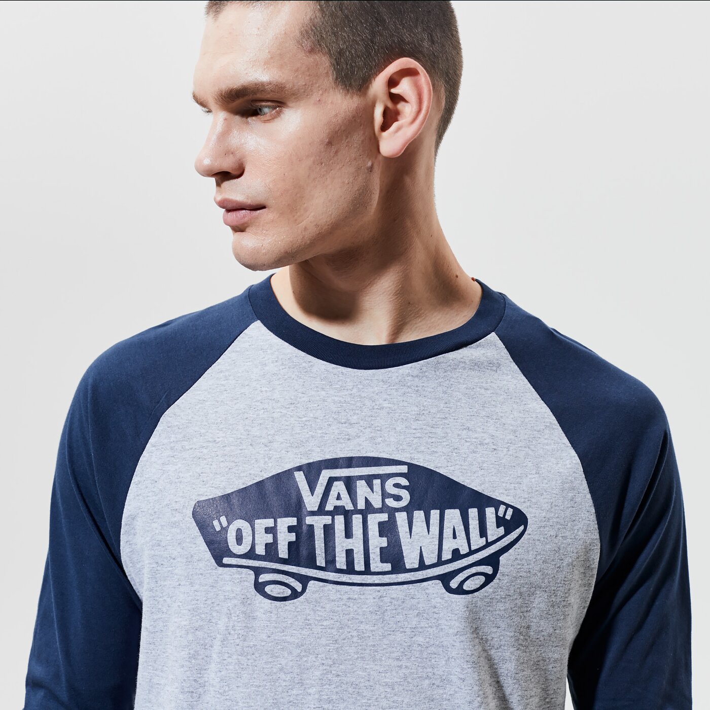 Мъжка тениска VANS ТЕНИСКА MN OTW RAGLAN ATHLETIC HEATHER/АНЦУГS BLUES vn000xxmkoo1 цвят сив