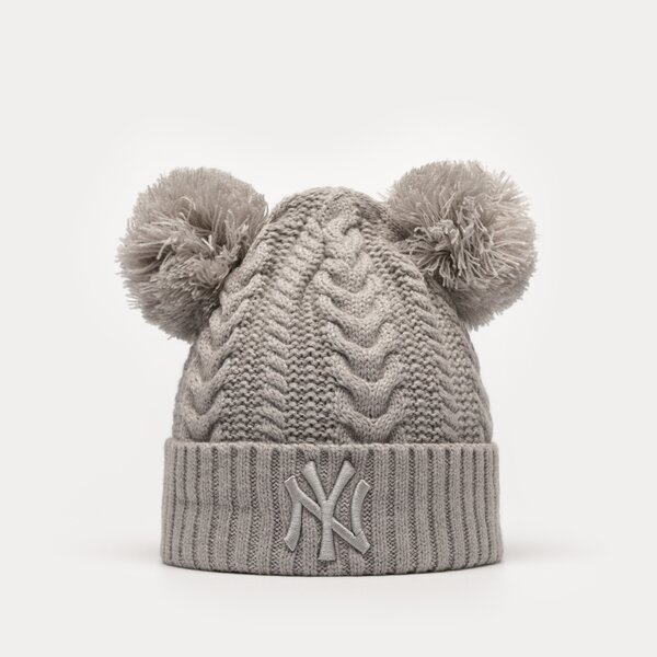 Дамска зимна шапка NEW ERA ШАПКА WMNS DOUBLE POM NYY HGR NEW YORK YANKEES HGR 60284834 цвят сив
