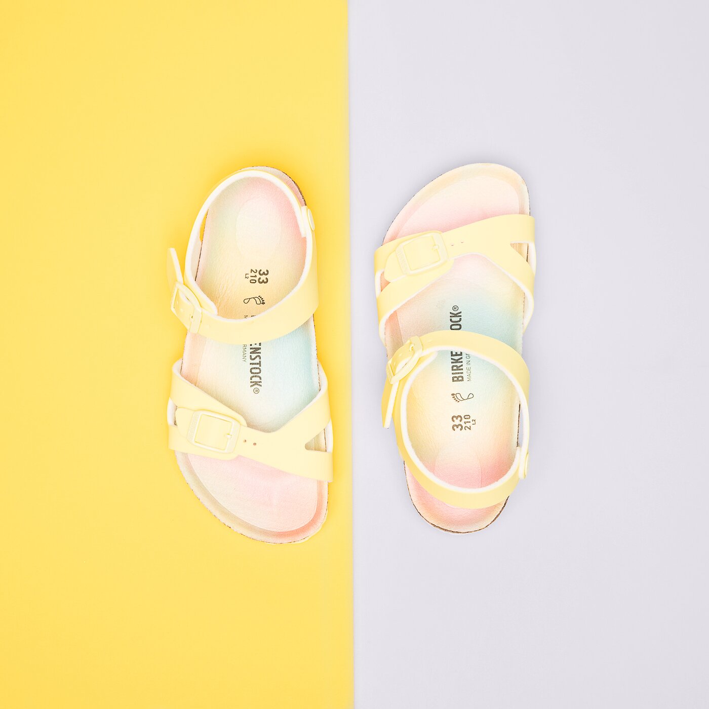 Детски чехли и сандали BIRKENSTOCK RIO KIDS 1022185 цвят жълт