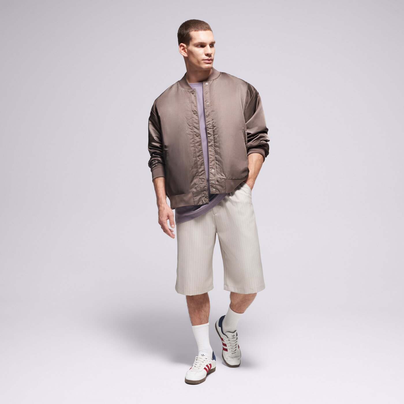 Мъжка тениска PROSTO ТЕНИСКА FLATHEAD WASHED LAVENDER kl252mtee1071 цвят виолетов