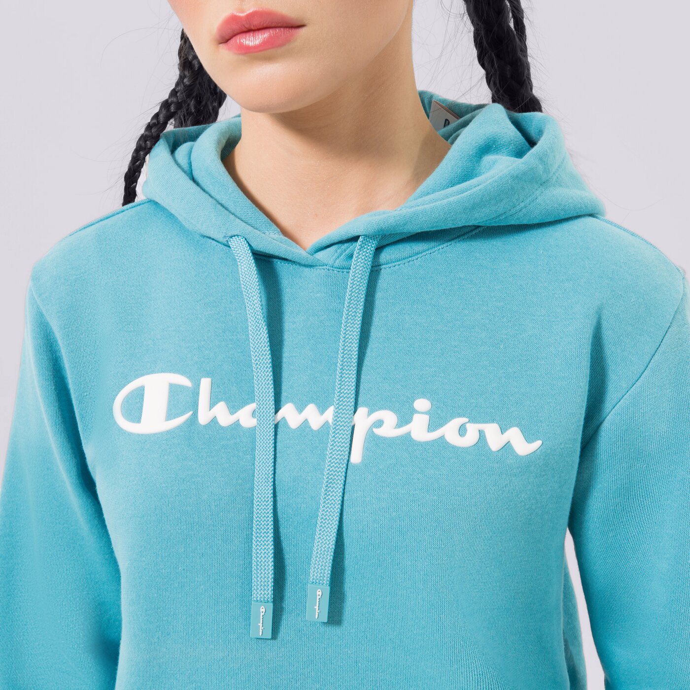 Дамски суичър CHAMPION СУИТЧЪР С КАЧУЛКА HOODED SWEATSHIRT 115687bs157 цвят син
