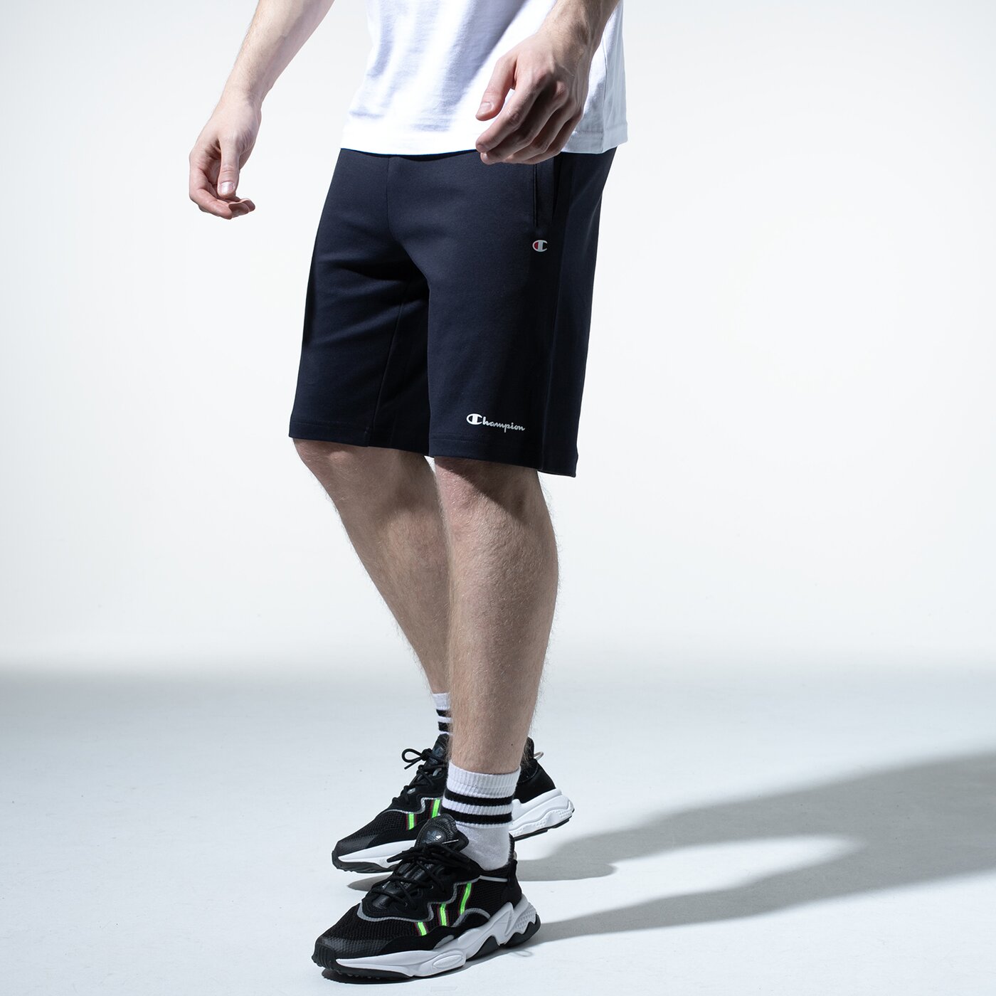 Мъжки къси панталони CHAMPION ШОРТИ BASIC SHORTS 214539bs501 цвят тъмносин