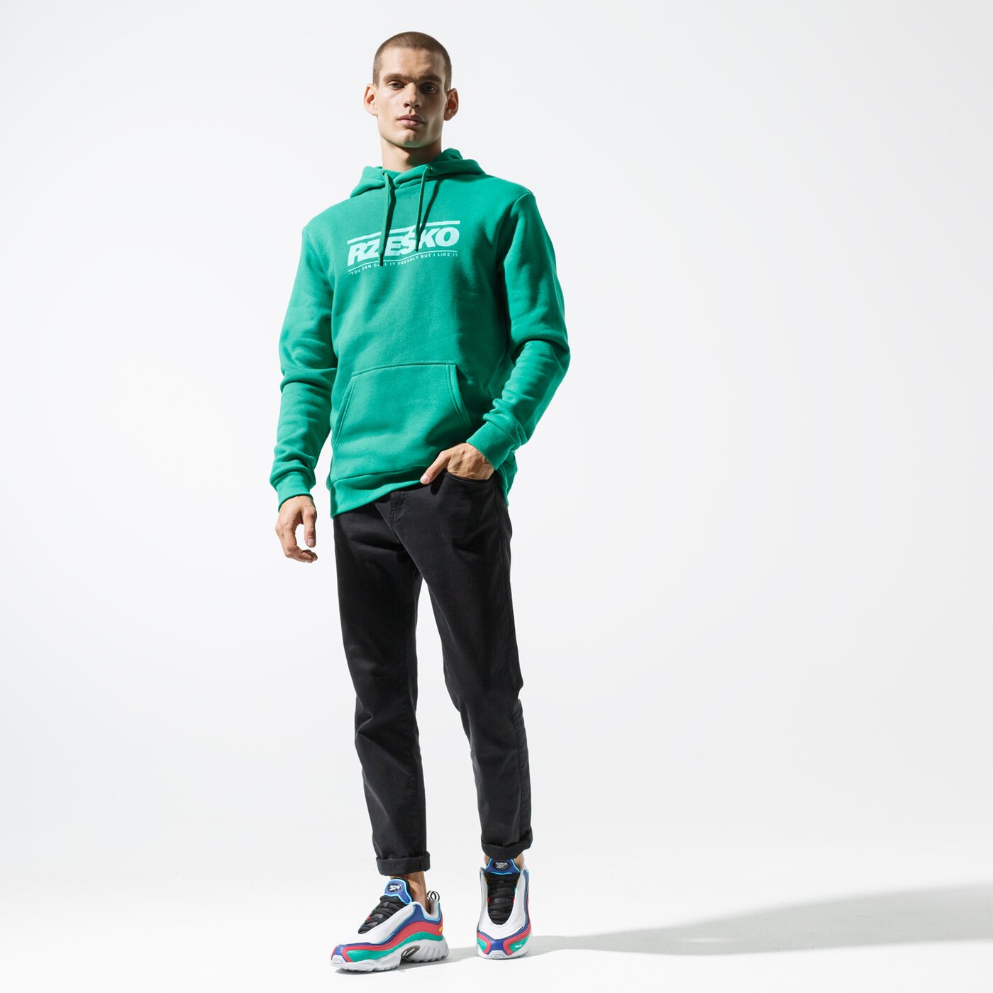 Мъжки суичър CONFRONT СУИТЧЪР SLOGAN GRN SWEATSHIRT cf39blm32002 цвят зелен