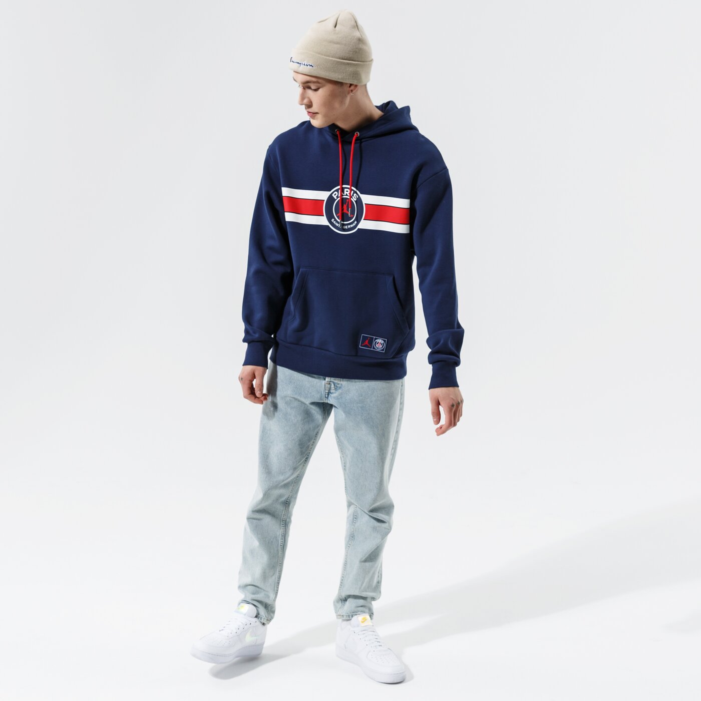 Мъжки суичър JORDAN СУИТЧЪР С КАЧУЛКА M J PSG FLEECE PO dj3928-410 цвят тъмносин