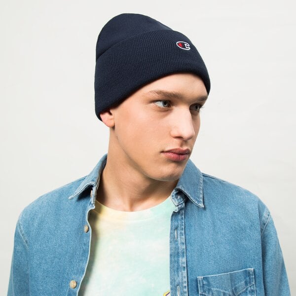 Дамска зимна шапка CHAMPION ШАПКА BEANIE CAP 805679bs538 цвят тъмносин