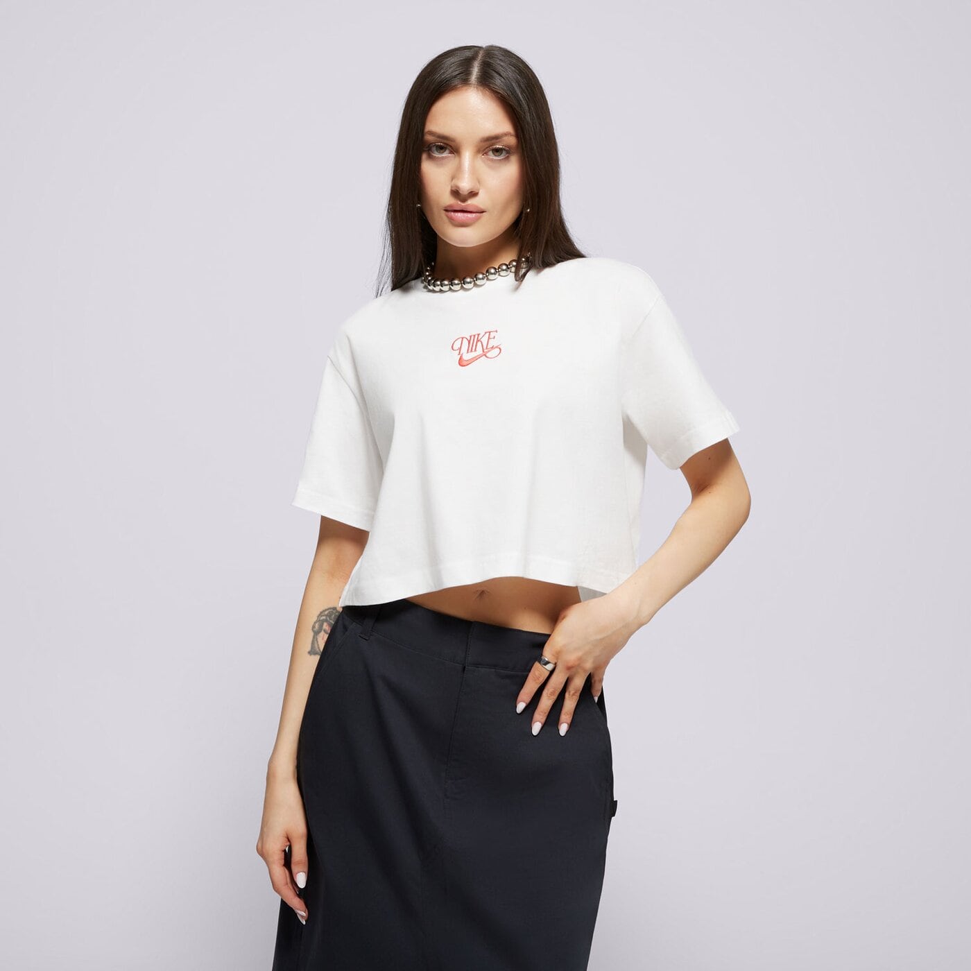 Дамска тениска NIKE ТЕНИСКА W NSW SS CROP TEE IWD hf9500-100 цвят бял