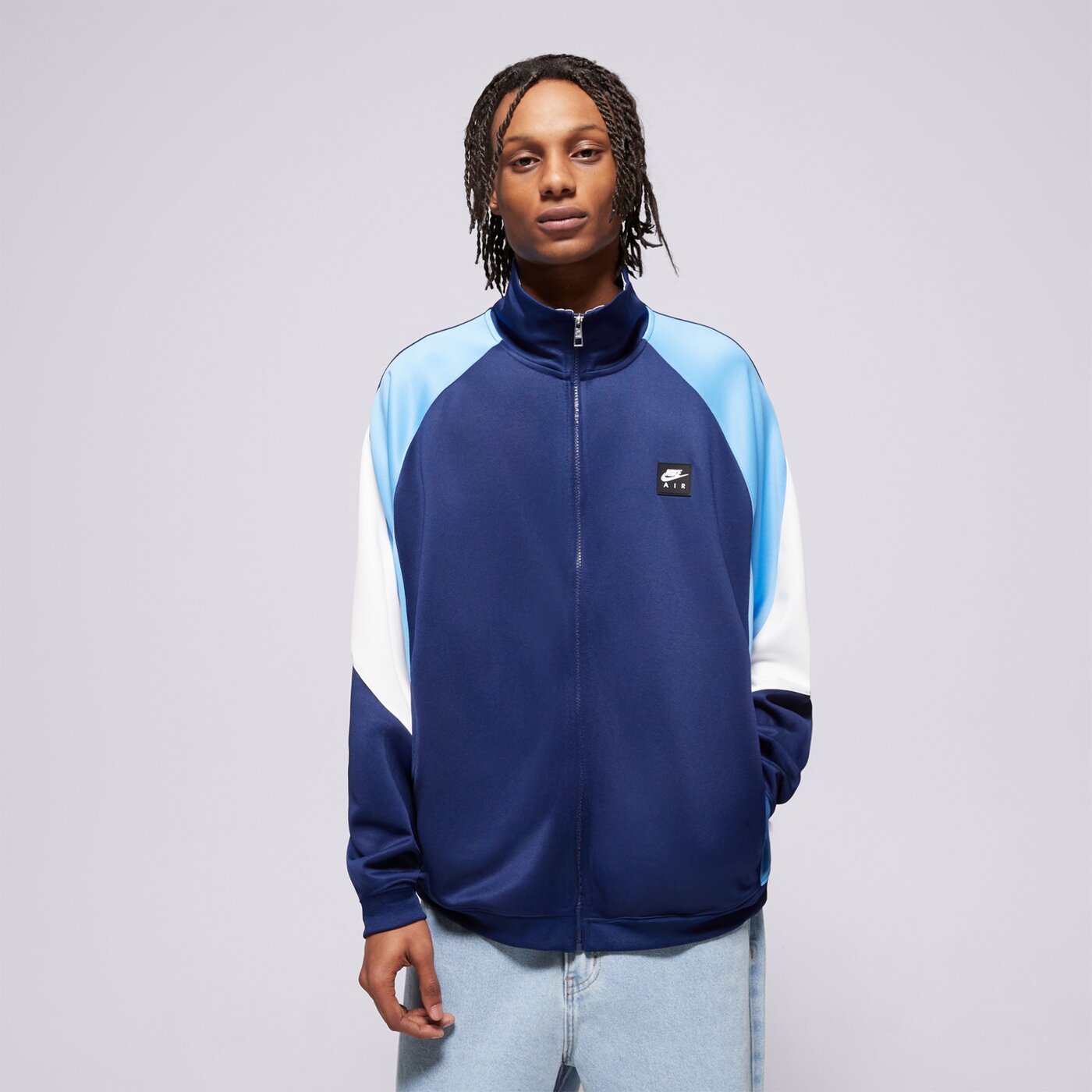 Мъжки суичър NIKE СУИТЧЪР СЪС ЗАКОПЧАВАНЕ M NIKE AIR PK FZ JKT hj0632-492 цвят тъмносин