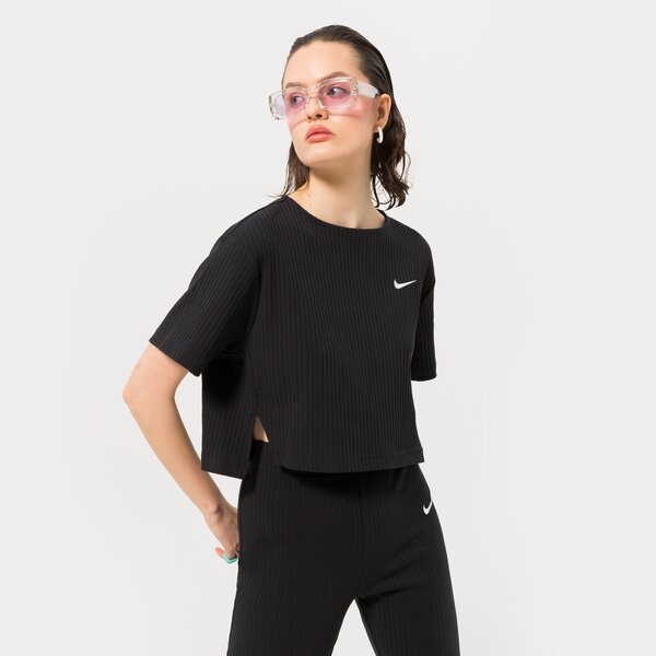 Дамска тениска NIKE ТЕНИСКА W NSW RIB JRSY SS ТОП dv7870-010 цвят черен