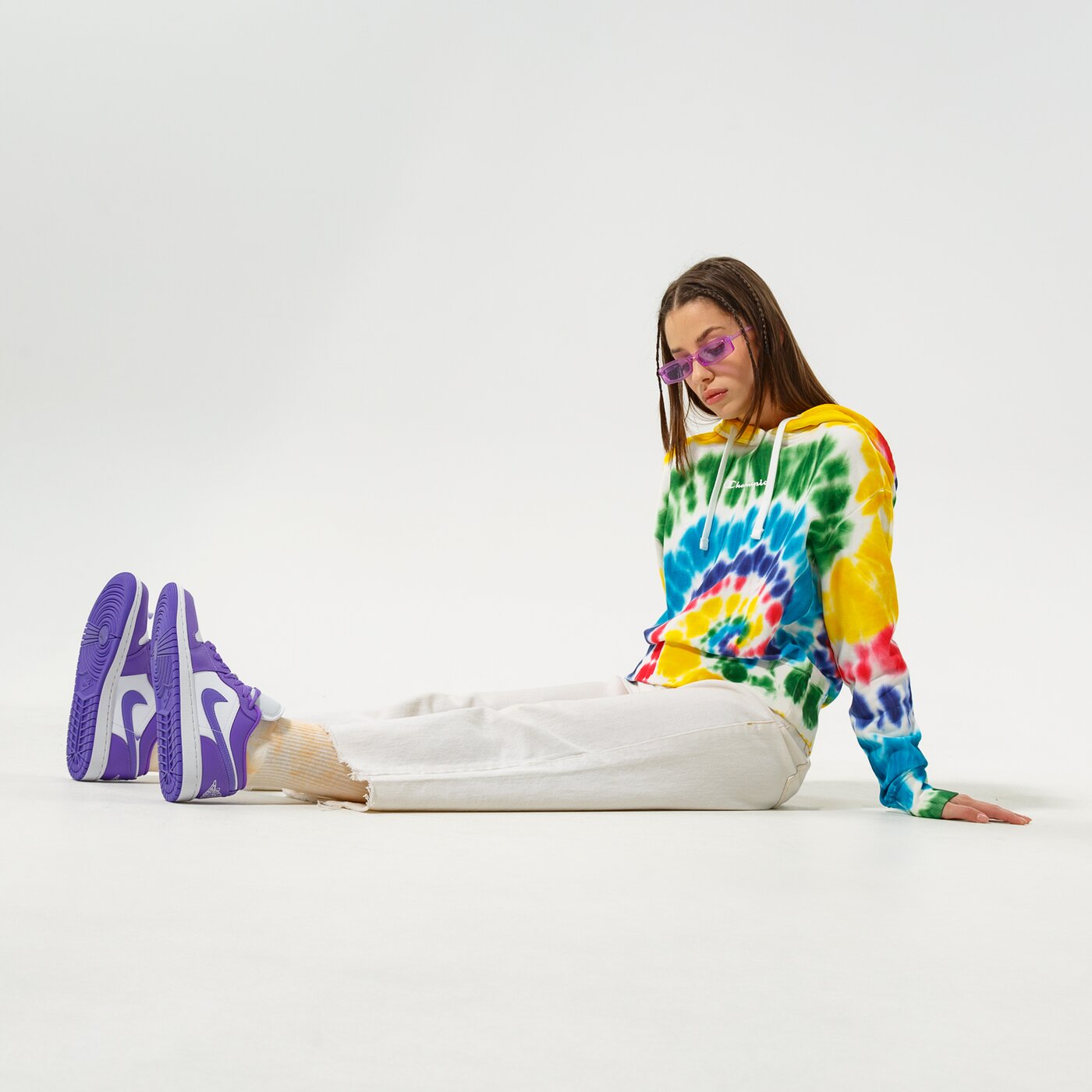 Дамски суичър CHAMPION СУИТЧЪР С КАЧУЛКА HOODED SWEATSHIRT 114983wl002 цвят многоцветен