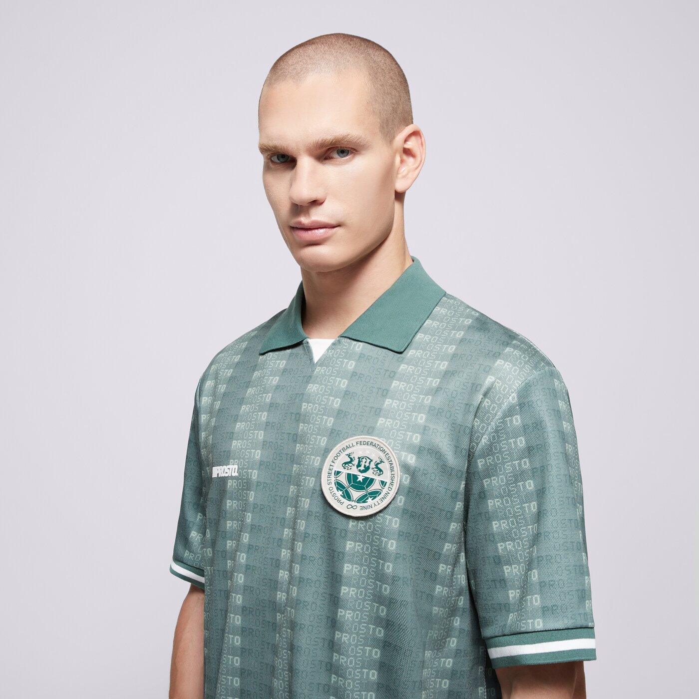 Мъжка тениска PROSTO ТЕНИСКА ТИП ПОЛО GLAST kl251mtee1301 цвят зелен