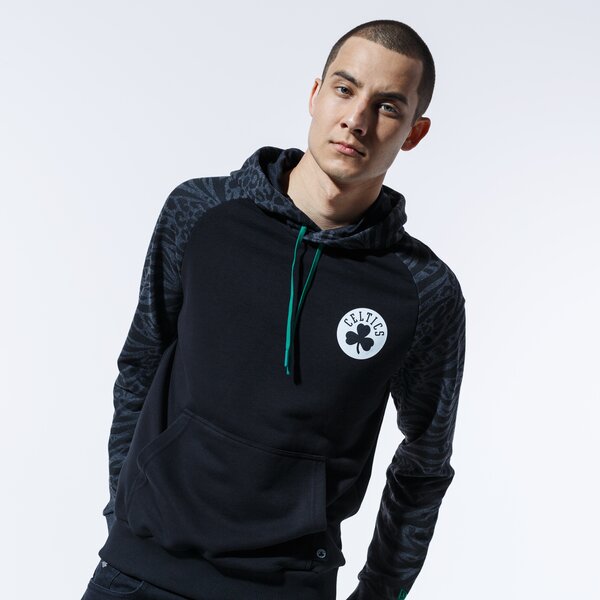 Мъжки суичър NEW ERA СУИТЧЪР С КАЧУЛКА NBA PRINT PANEL HOODY BOSCEL BLK 12369774 цвят черен