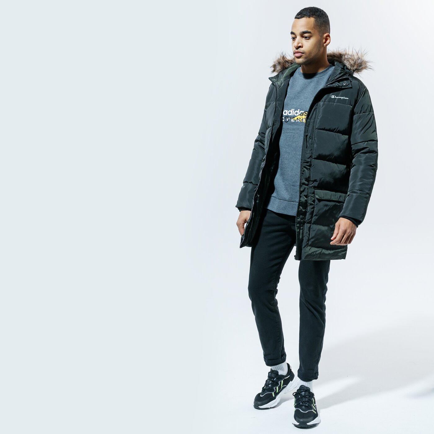 Мъжко зимно яке CHAMPION ЯКЕ ЗИМНО PARKA JACKET MM 216391gs547 цвят каки