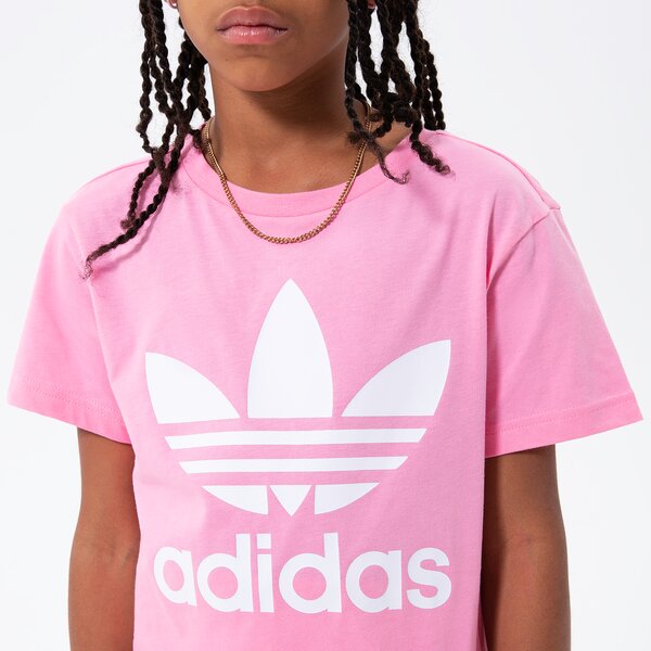 Детска тениска ADIDAS ТЕНИСКА TREFOIL TEE GIRL hk0259 цвят розов
