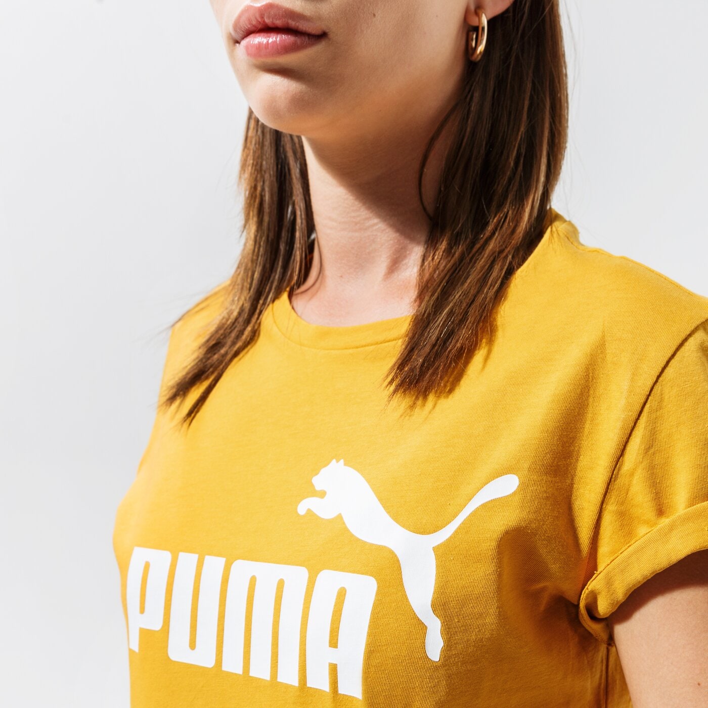 Дамска тениска PUMA ТЕНИСКА ESS LOGO TEE (S) - MINERAL YELLOW 58677537 цвят жълт