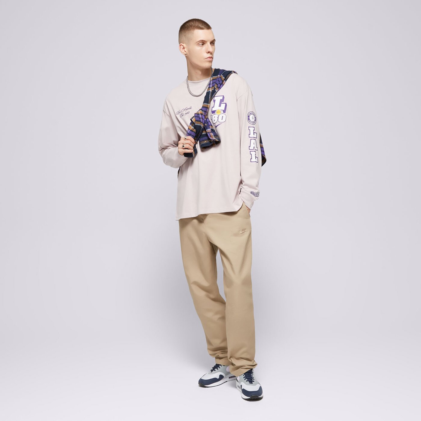 Мъжка тениска NIKE ТЕНИСКА LAL M NK CTS OGC VSY LS TEE NBA hf0917-019 цвят виолетов