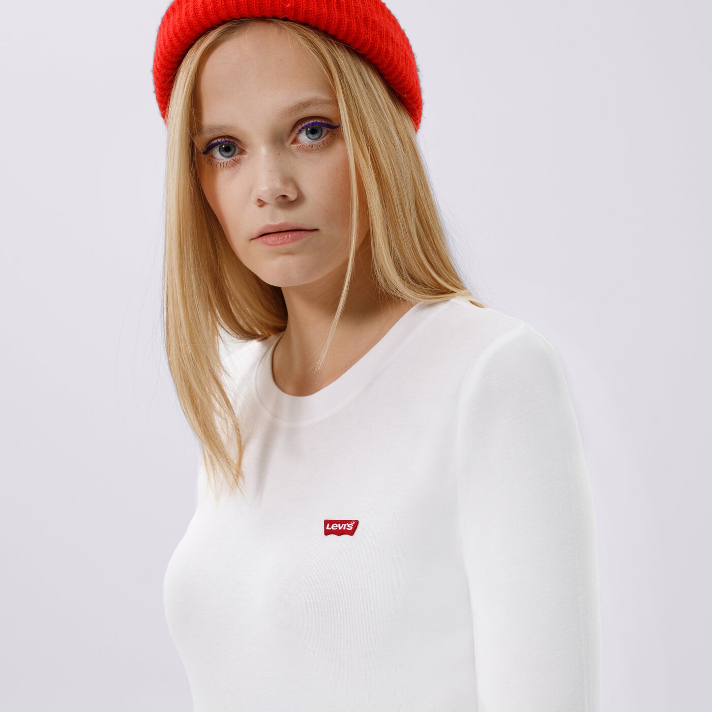 Дамска тениска LEVI'S ТЕНИСКА LS BABY TEE 69555-0000 цвят бял