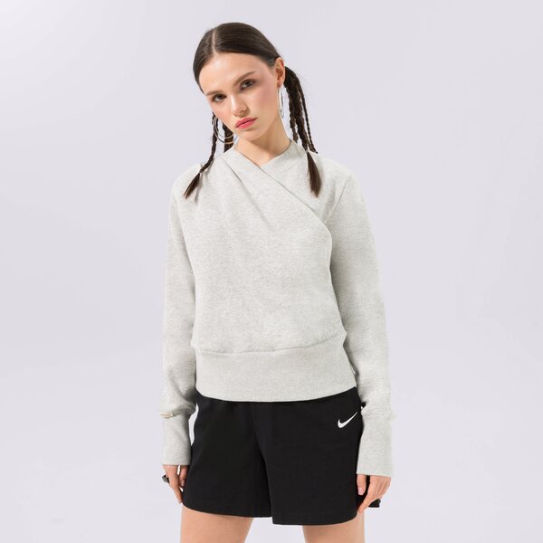Дамски суичър NIKE СУИТЧЪР W NSW DRAPE CREW SC dv8208-050 цвят сив