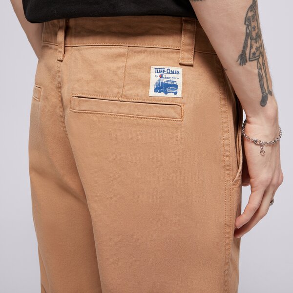Мъжки панталони CHAMPION ПАНТАЛОНИ STRAIGHT HEM PANTS 220506ms034 цвят бежов
