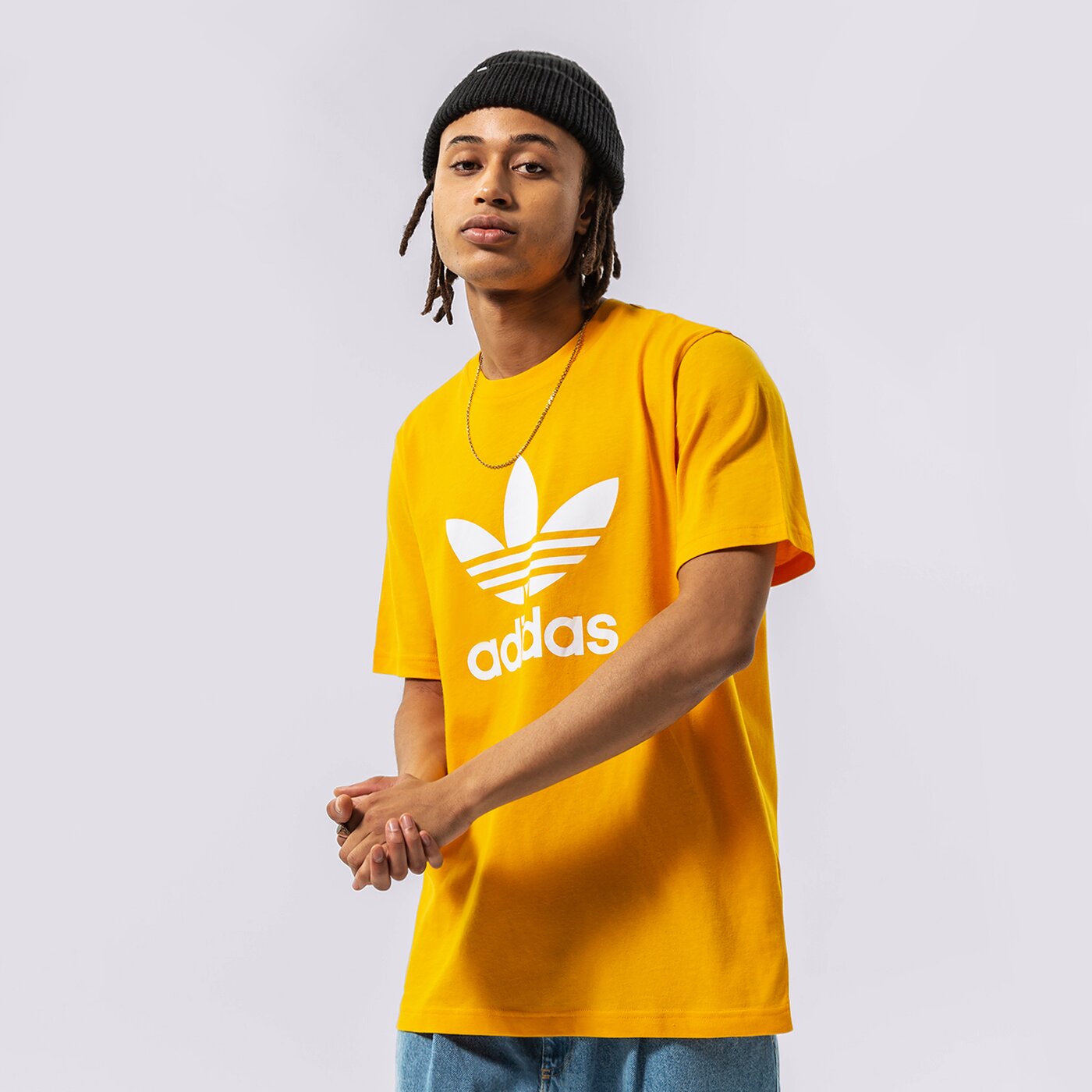 Мъжка тениска ADIDAS ТЕНИСКА TREFOIL hk5229 цвят оранжев