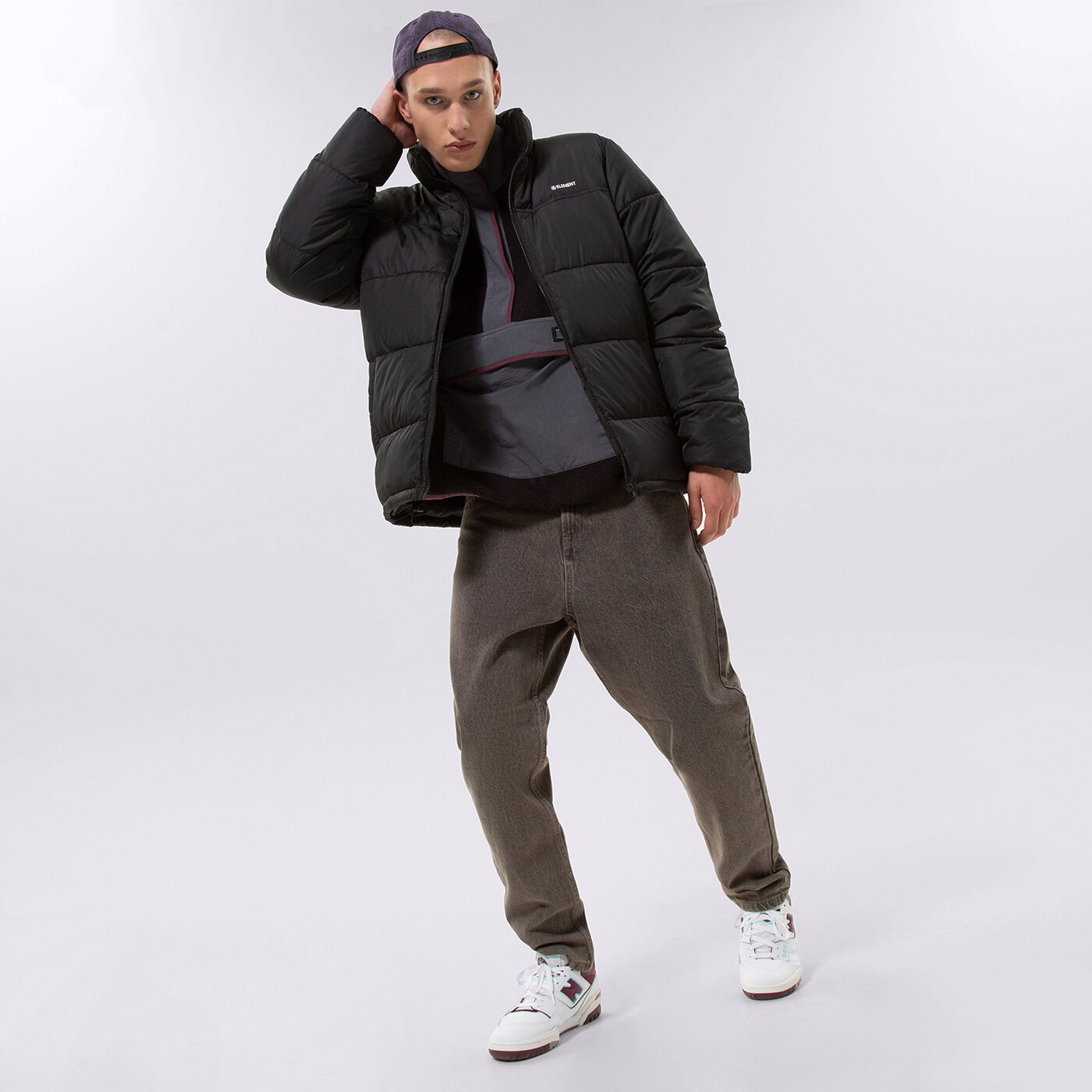 Мъжко зимно яке ELEMENT ЯКЕ ПУХЕН ALDER ARCTIC FUNDAMENTAL f1jke6-3732 цвят черен