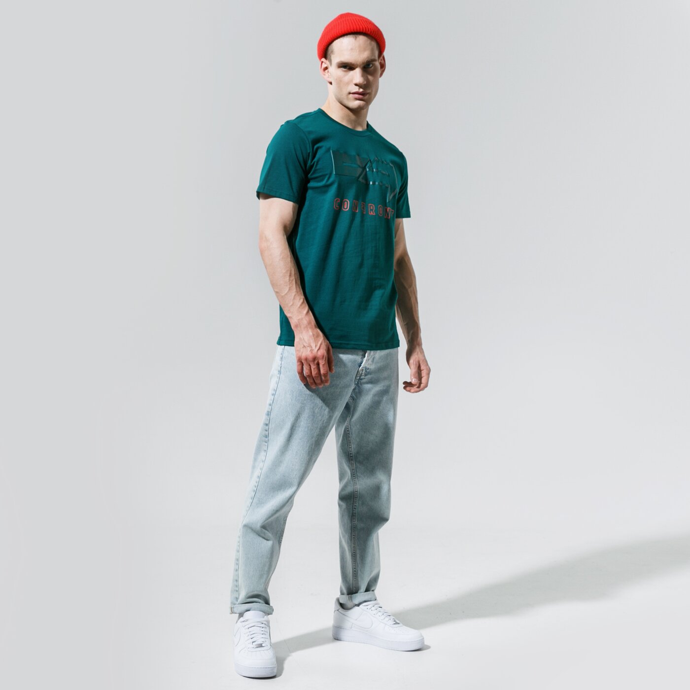 Мъжка тениска CONFRONT ТЕНИСКА BIG LOGO cf320tsm68001 цвят зелен