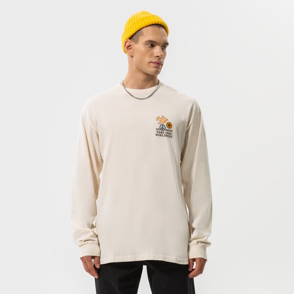 Мъжка тениска VANS ТЕНИСКА FREE AS A CHECKER BIRD LS TEE vn0a7s5k3ks1 цвят бял