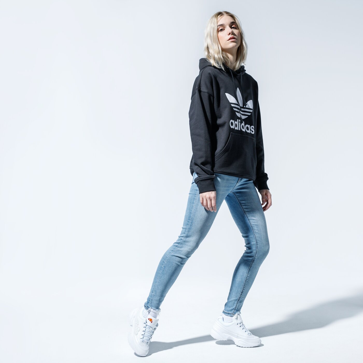 Дамски суичър ADIDAS СУИТЧЪР С КАЧУЛКА TRF HOODIE fm3307 цвят черен