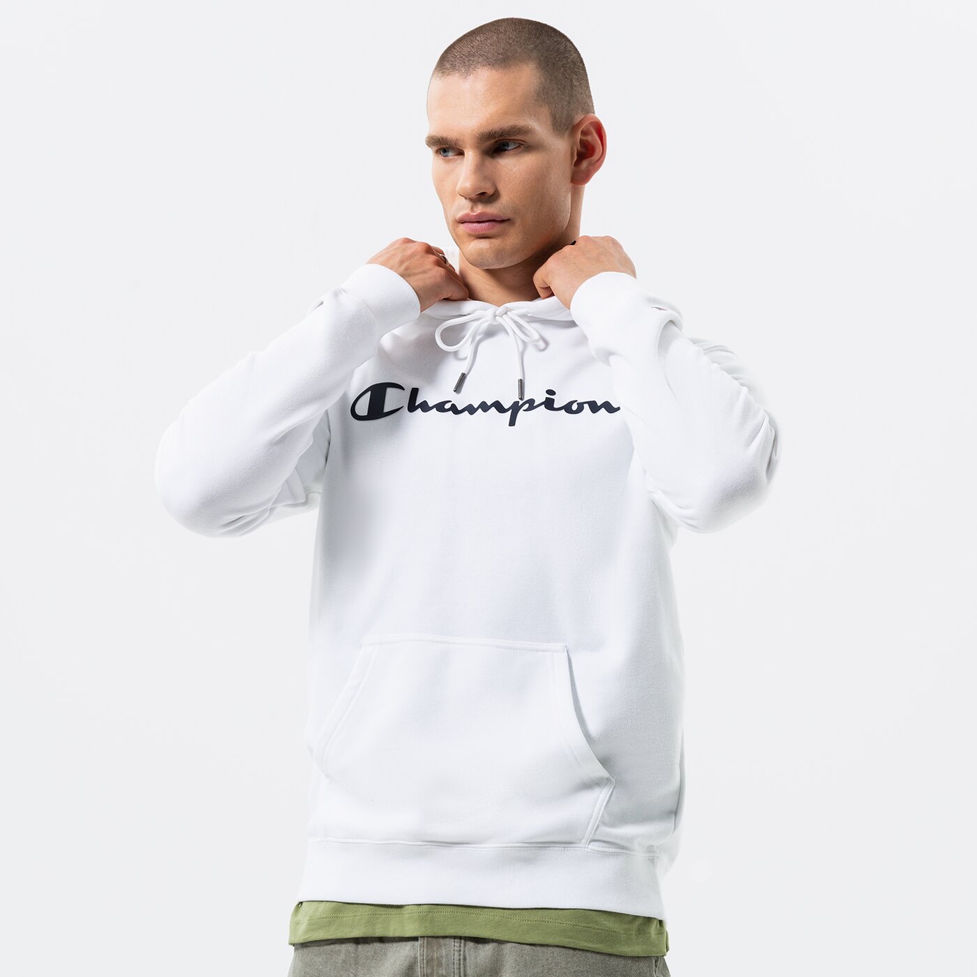Мъжки суичър CHAMPION СУИТЧЪР С КАЧУЛКА HOODED SWEATSHIRT 217142ww001 цвят бял
