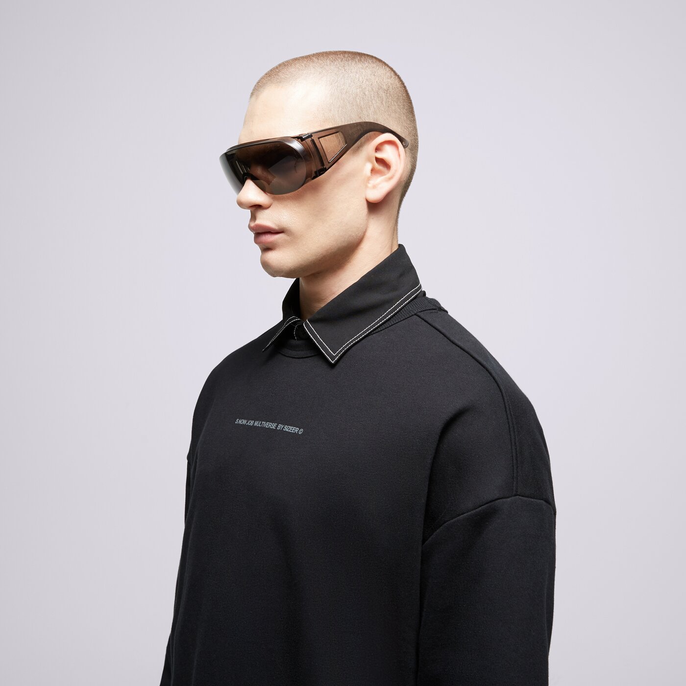 Мъжки суичър S.NOW JOB SIZEER CREWNECK “I DON'T KNOW” BLACK si123blu51001 цвят черен