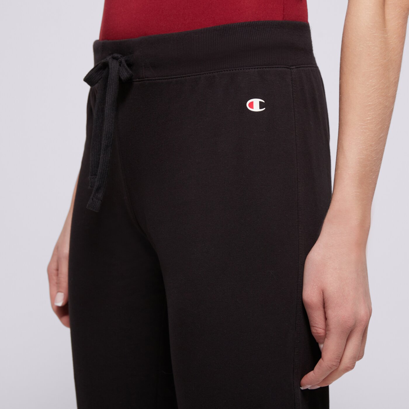 Дамски панталони CHAMPION ПАНТАЛОНИ RIB CUFF PANTS 111414kk001 цвят черен