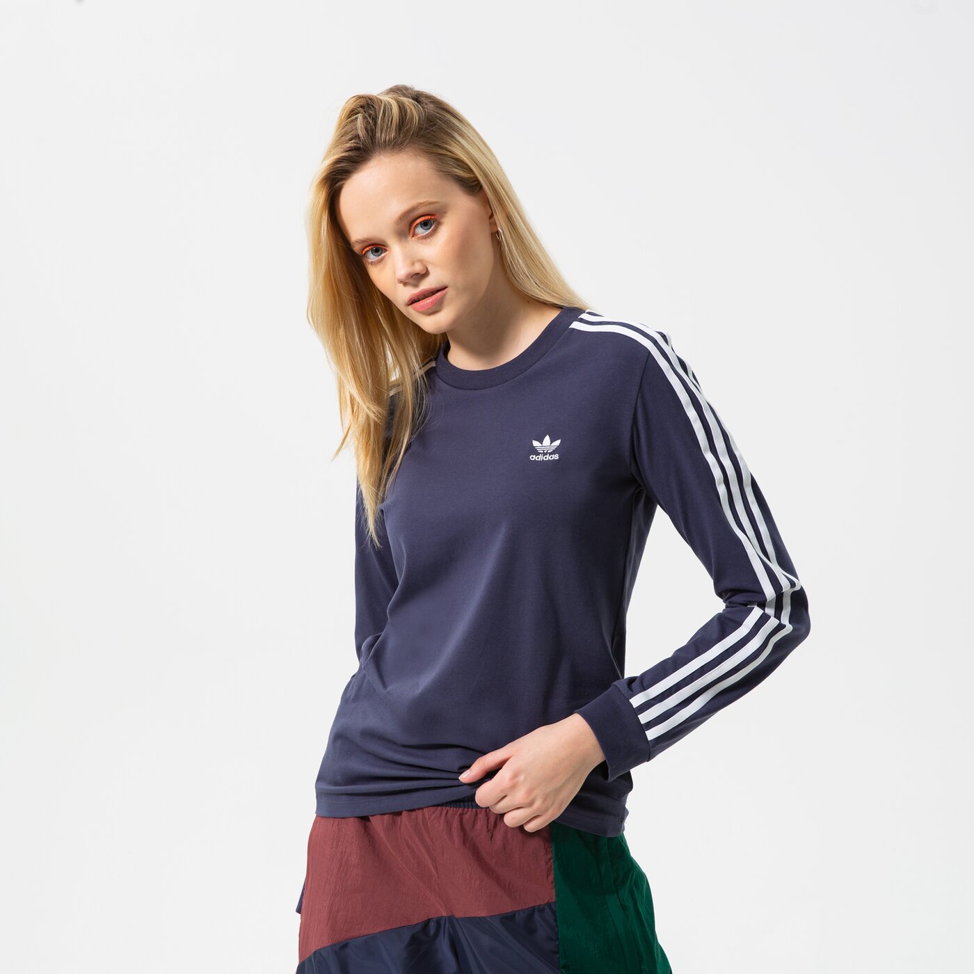 Дамска тениска ADIDAS ТЕНИСКА 3STR LONGSLEEVE he6877 цвят тъмносин